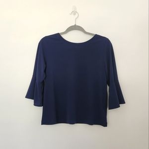 Uniqlo Blue Bell Sleeve Shirt Sz X-Small